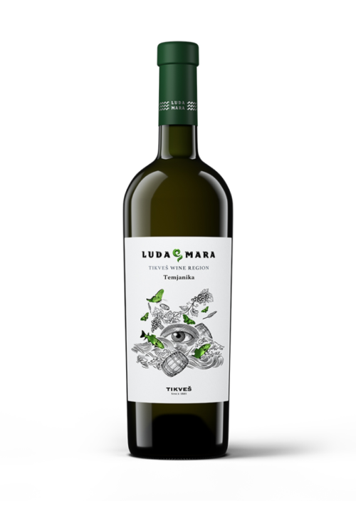 tikves-luda-mara-temjanika-boca Belo vino Tikveš Luda Mara Temjanika boca