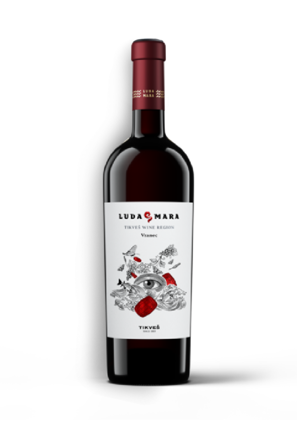 Tikveš Luda Mara Vranec crveno vino boca