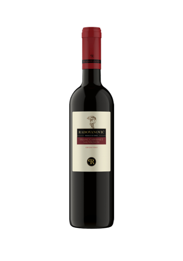 Crveno vino Radovanović 100% Franc Cabernet Sauvignon intenzivne rubincrvene boje