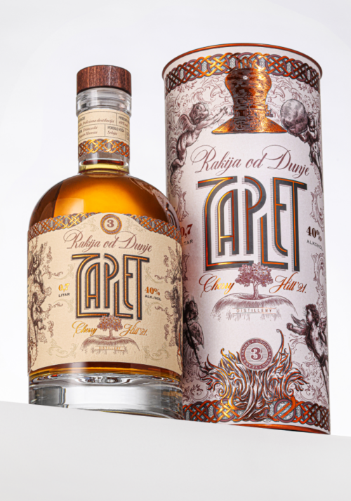 Zaplet rakija od dunje Cherry Hill u dekorativnoj hilzni 3 godine stara