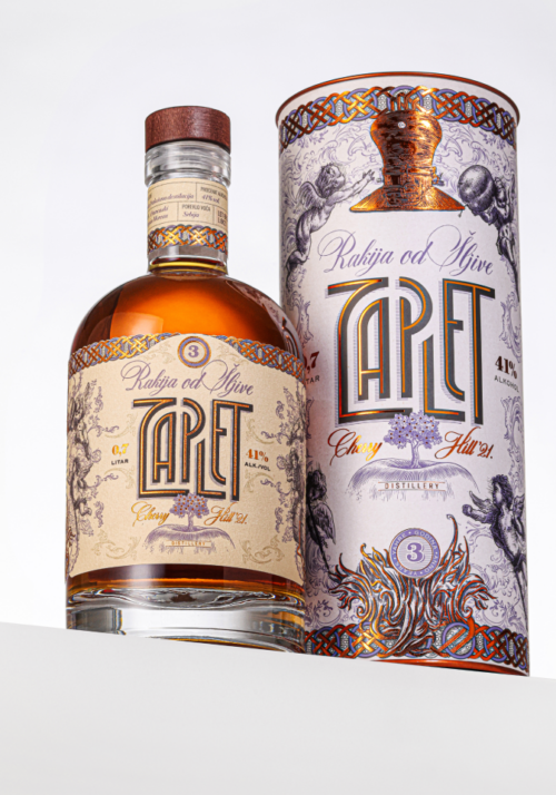 Zaplet rakija od šljive Cherry Hill u ukrasnom pakovanju hilzni