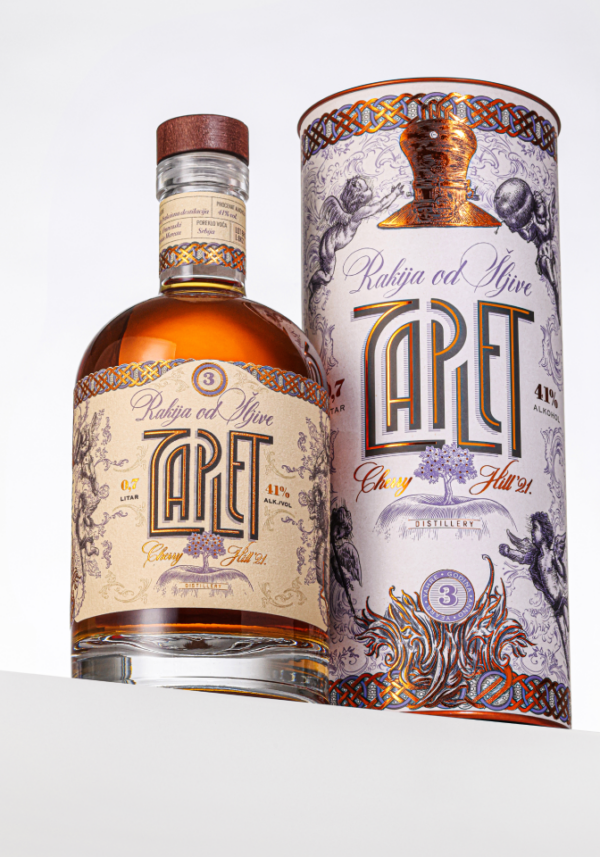 Zaplet rakija od šljive Cherry Hill u ukrasnom pakovanju hilzni