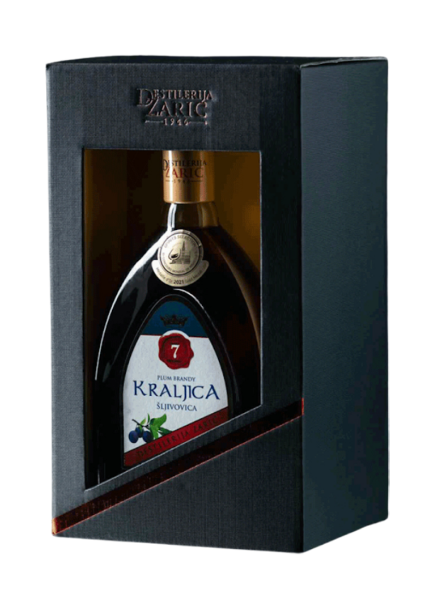 Zarić Kraljica rakija od šljive u poklon kutiji prednja strana