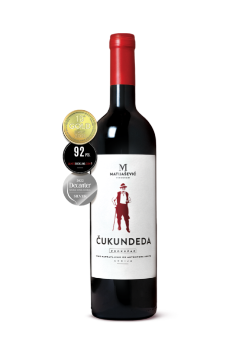Matijašević Čukundeda Prokupac autohtono crveno vino sa medaljama