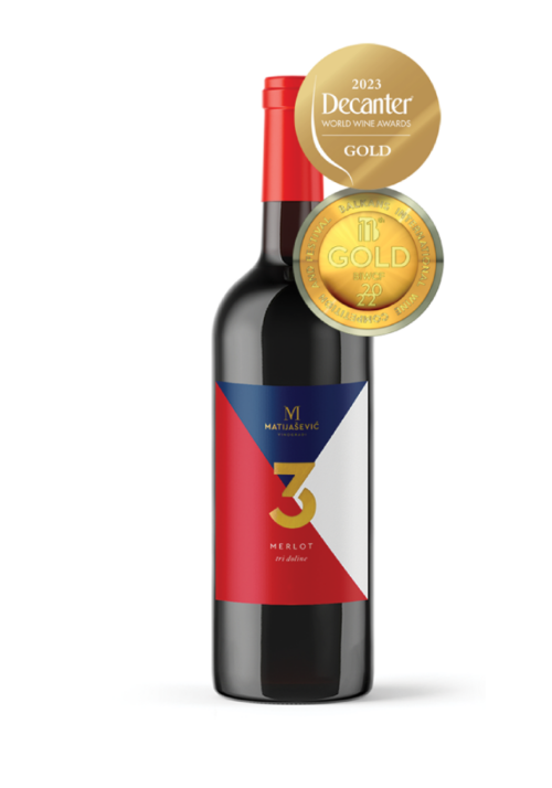 Matijašević Tri Doline crveno vino Merlot sa Decanter zlatnom medaljom