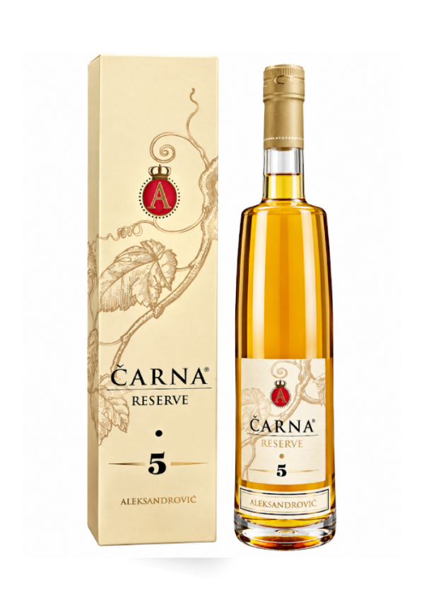 Aleksandrović Čarna Reserve 5 lozova rakija u boci i kutiji